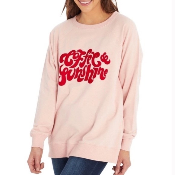 Wildfox Tops - Wildfox M Coffee & Sunshine Statement Sweatshirt